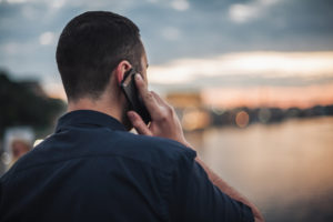 Man speaking on a cell phone