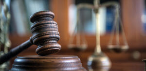 gavel in criminal courtroom